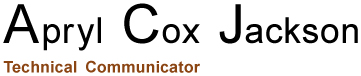Apryl Cox Jackson, Technical Communicator